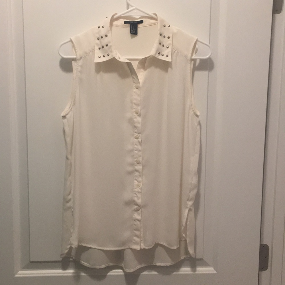 Forever 21 Sleeveless Sheer Blouse